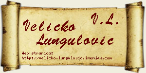 Veličko Lungulović vizit kartica